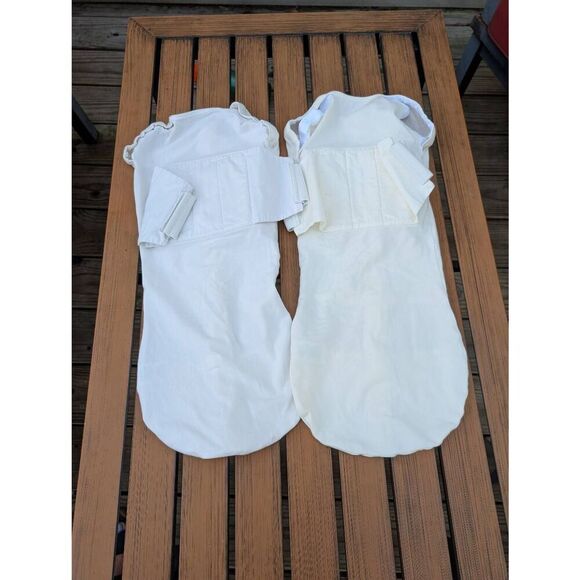 Happiest Baby SNOO Smart Sleeper Swaddle baby Size large lot of 2 white cream - Picture 7 of 7